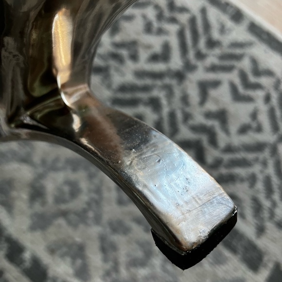 Black and chrome Alexander McQueen open toed floating heels - Picture 5 of 13